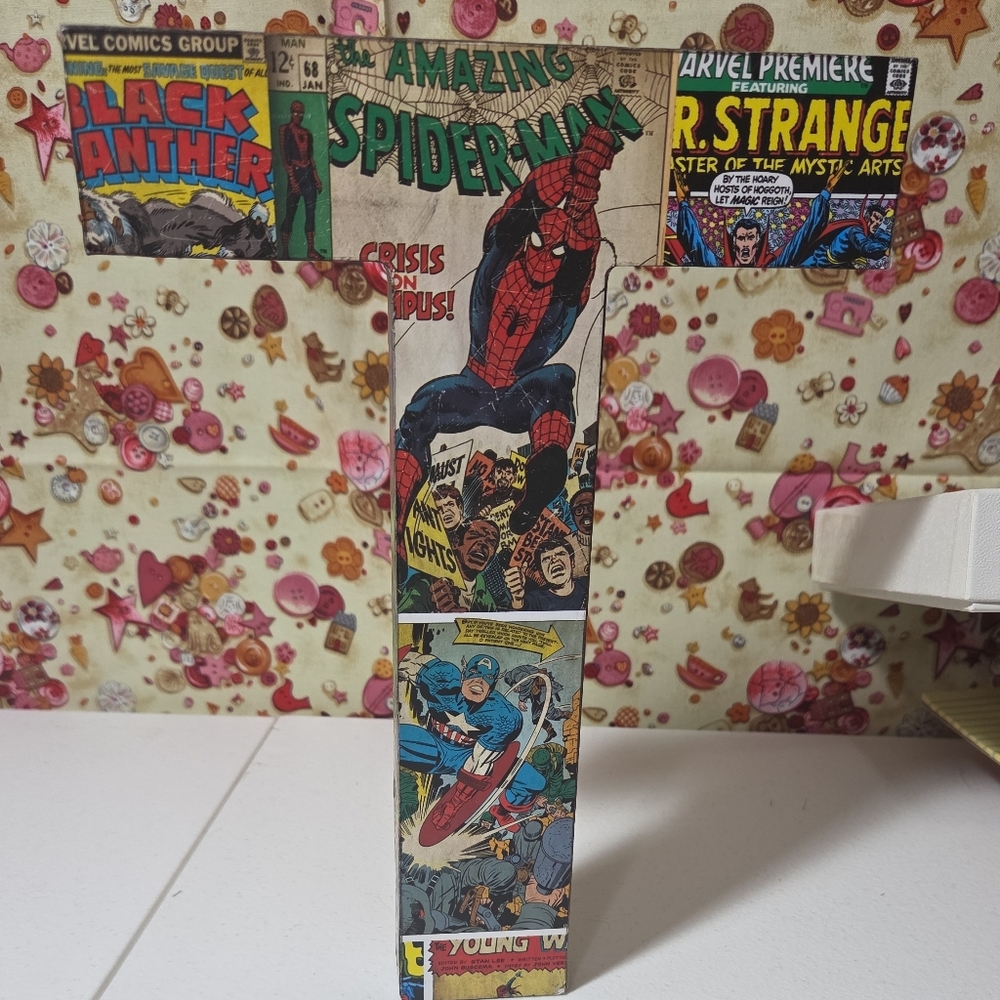 Comic Book Themed Decorative Block